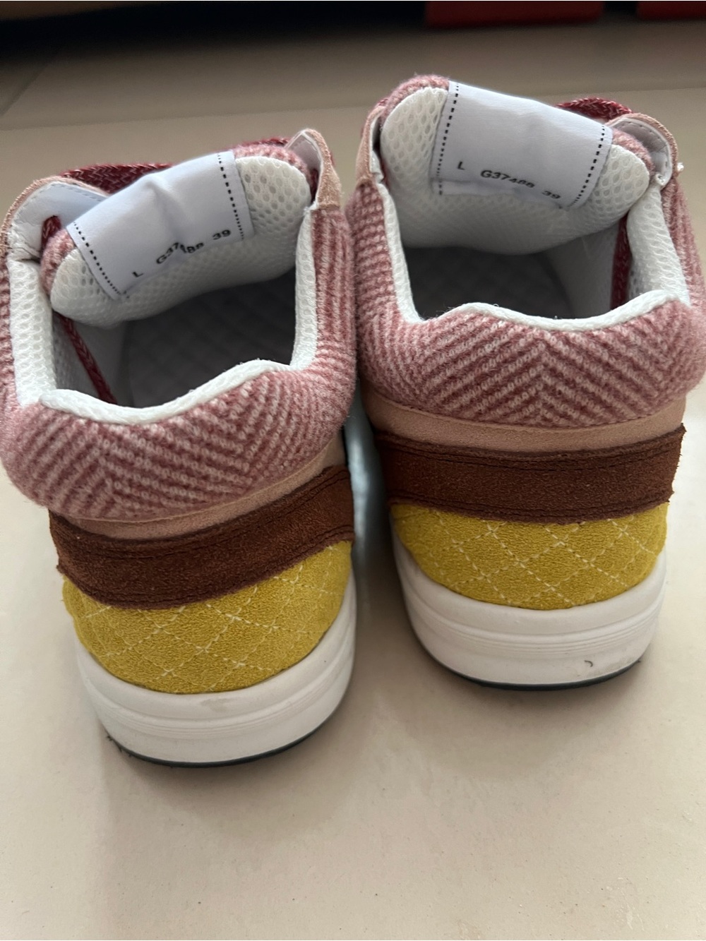 CHANEL Pink Olive and Brown Mixed-Material Women's Sneakers - Picture 3 of 7